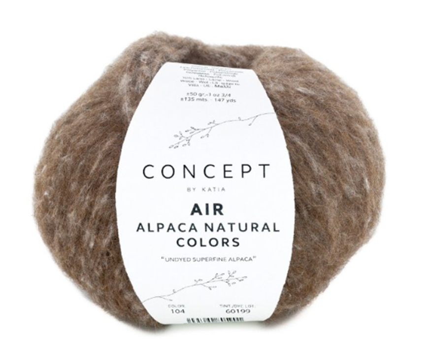 kATIA | AIR ALPACA NATURAL COLORS UNDYED CARDED EFFECT YARN