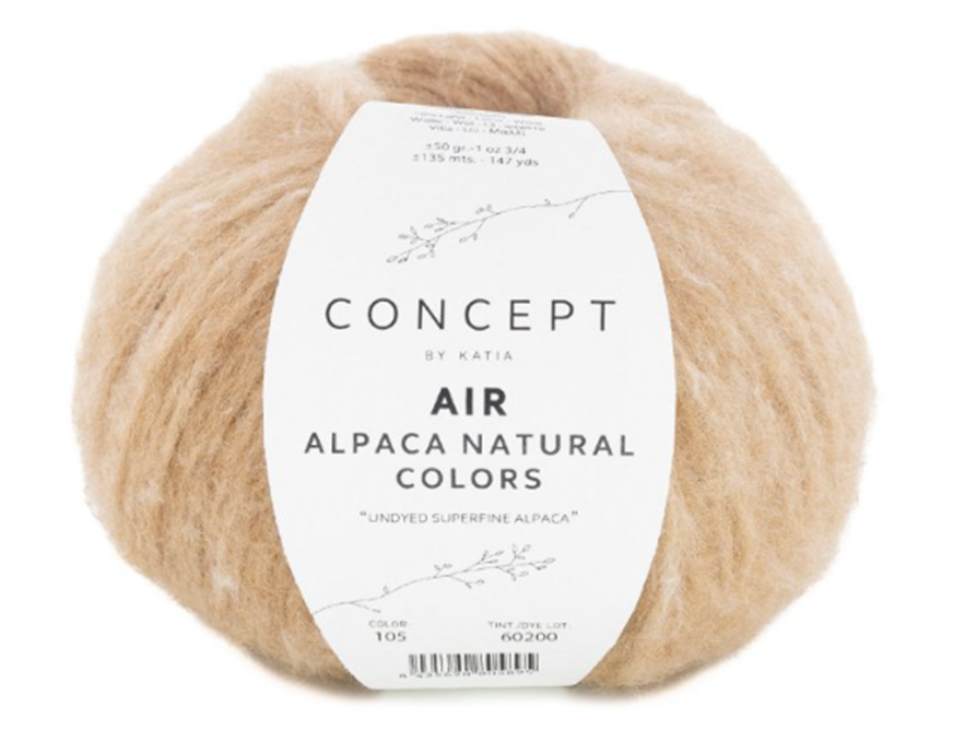 kATIA | AIR ALPACA NATURAL COLORS UNDYED CARDED EFFECT YARN