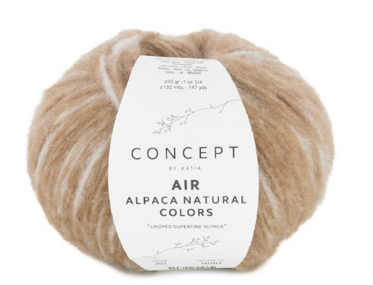 kATIA | AIR ALPACA NATURAL COLORS UNDYED CARDED EFFECT YARN