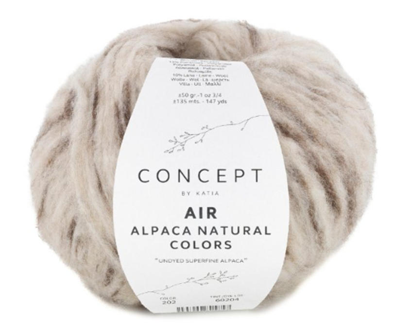 kATIA | AIR ALPACA NATURAL COLORS UNDYED CARDED EFFECT YARN