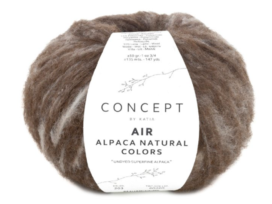 kATIA | AIR ALPACA NATURAL COLORS UNDYED CARDED EFFECT YARN